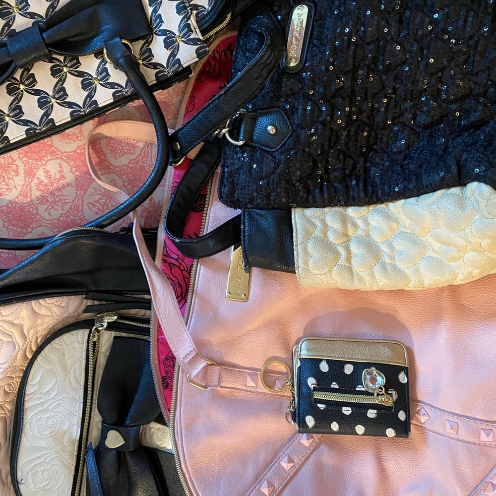 Lot of 4 Betsey Johnson purse weekender wallet